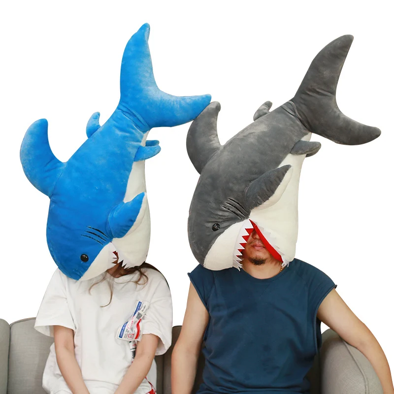 

90cm Cute Shark Plush Toy Simulation Soft Shark Stuffed Cartoon Animal Doll Girls Sleeping Pillow Cushion Kids Birthday Gifts