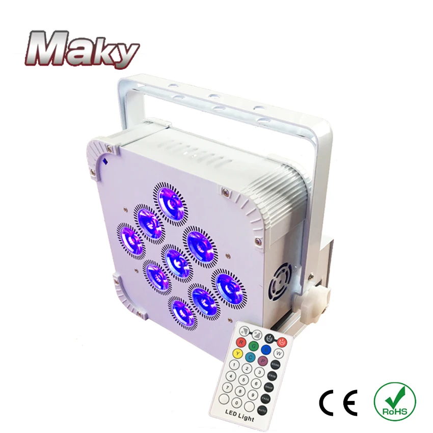 12XLOT + кейс для полета RGBWA UV беспроводной DMX ИК контроль батареи par light/светодиодный