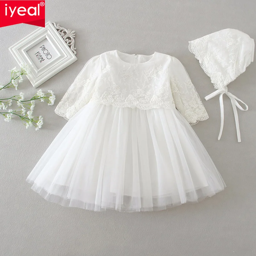 IYEAL для маленьких девочек Свадебная вечеринка платья крестильное платье