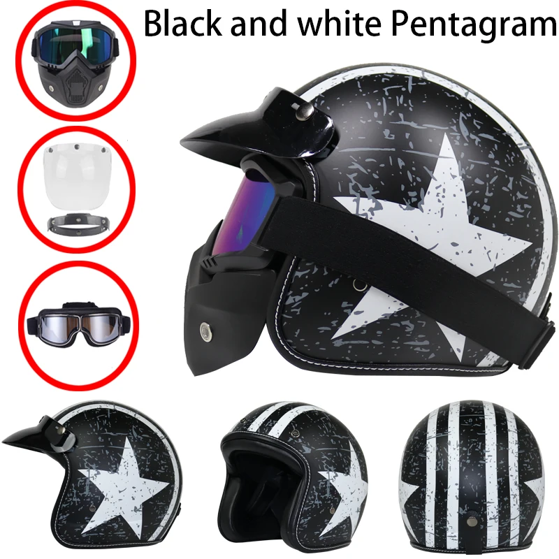 Мотоциклетный rcycle шлем Ретро винтажный шлем лицо Ретро 3/4 шлем casco мотошлем винтажный шлем мото rcycle moto cross VOSS