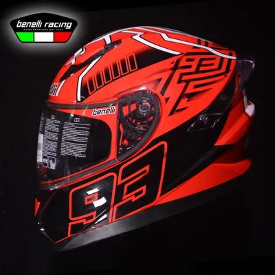 Benelli гоночный мотоциклетный шлем четыре сезона для мужчин и женщин электрический гоночный автомобиль шлем крышка шлем - Цвет: 1