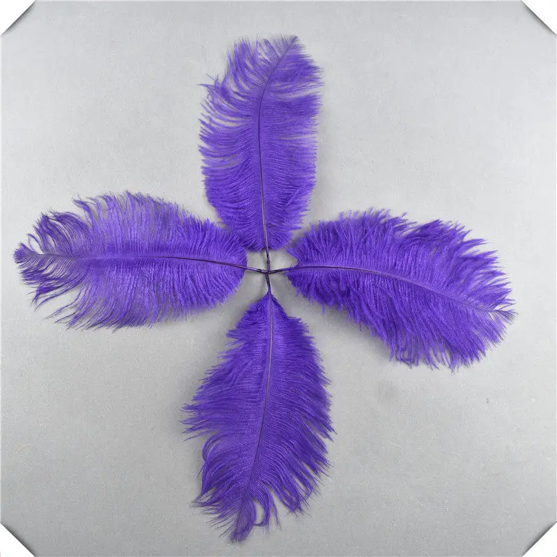 Purple Лидер продаж 10 шт./партия естественное окрашивание страусиных перьев 20-25 см DIY Перья для рукоделия и свадебной вечеринки украшения дома - Цвет: Purple