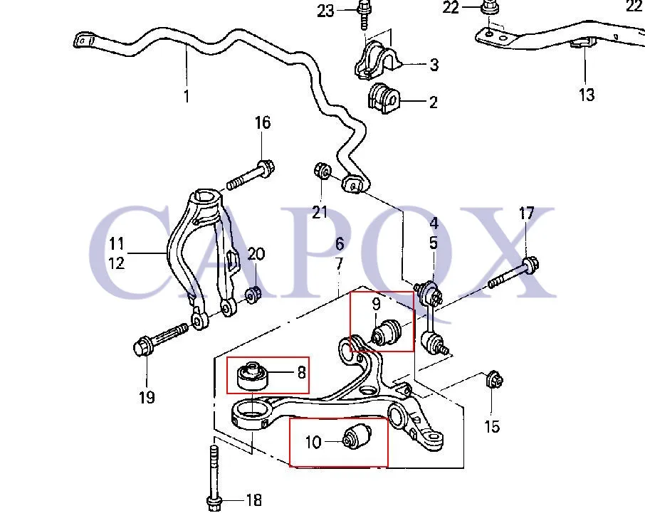 Capqx 3 шт. Управление нижний рычаг подшипник SUB-ASSY 51393-SDA-A02 51810-SDA-A01 51391-SDA-A03 для ACCORD 2003 2004 2005 2006 2007