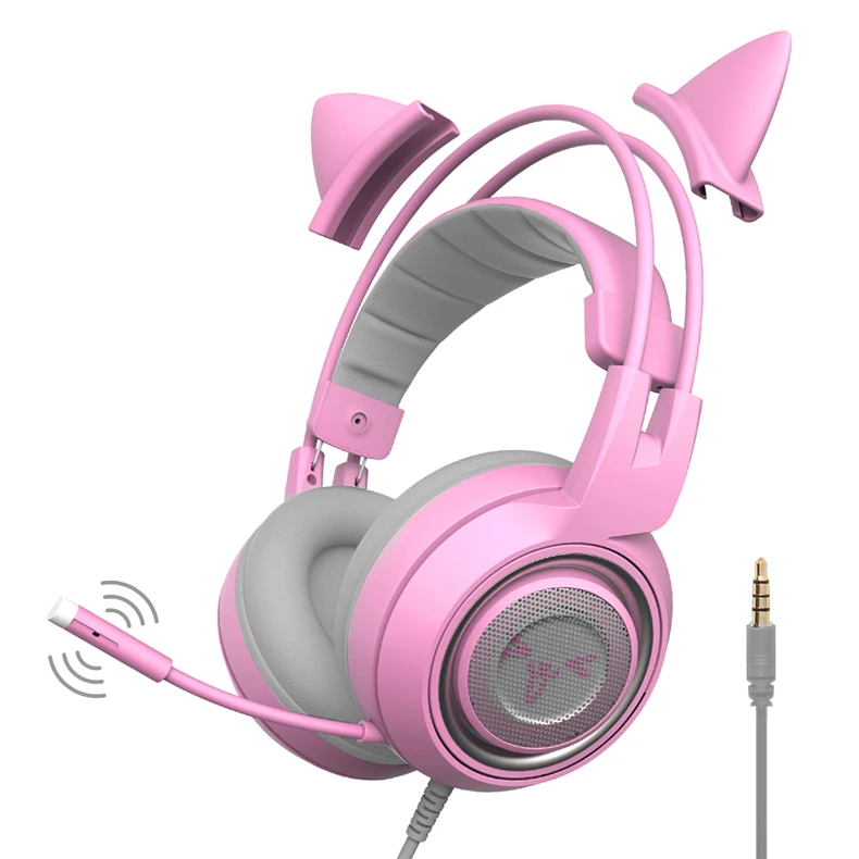 SOMiC G951S DJ PS4 игровая гарнитура шлем Проводные ПК стерео наушники "Кошка" наушники с микрофоном для нового Xbox One/ноутбука геймера