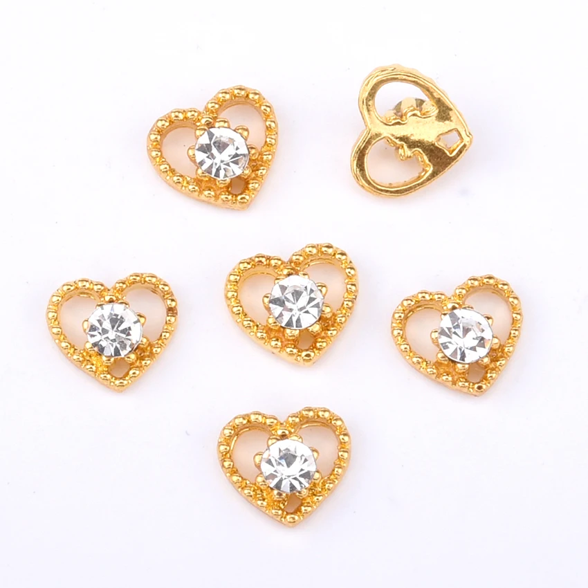 10 шт. элегантный дизайн ногтей сердца блестит деко с режущей поверхностью