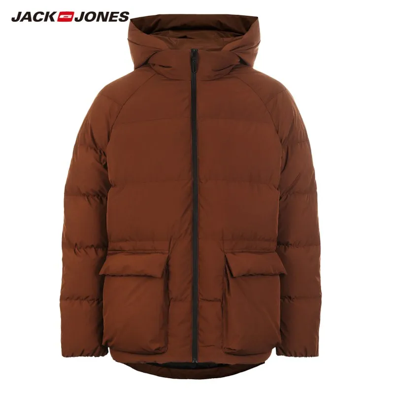 JackJones мужской зимний пуховик с капюшоном большие карманы парка пальто верхняя