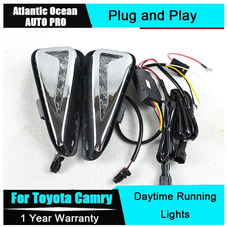 AUTO PRO 2015 For Toyota Camry LED DRL fog lights New Daytime Running Light Car Styling parking | Автомобили и мотоциклы