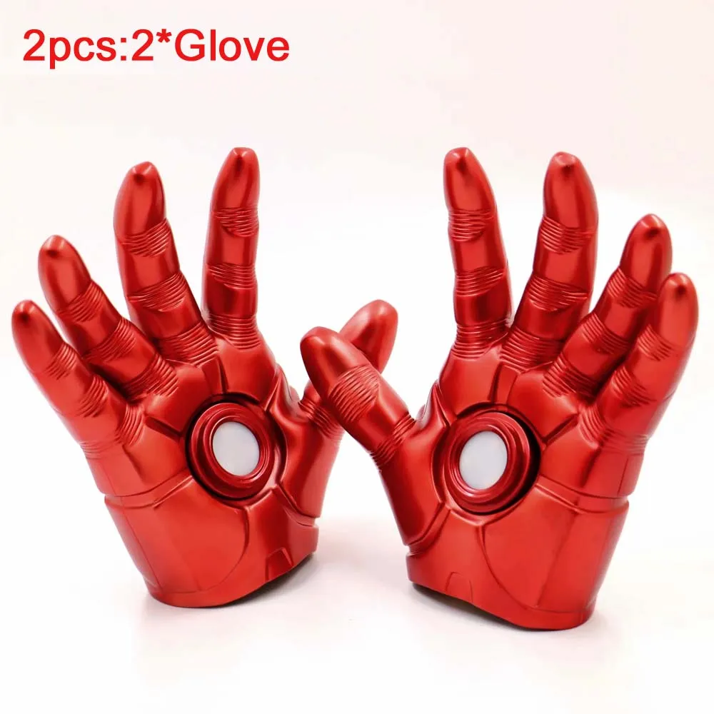Iron Man Gloves Marvel Мстители Бесконечность ВОЙНЫ ЖЕЛЕЗНЫЙ ЧЕЛОВЕК перчатка Led супергерой Железный человек Тони Старк перчатки фигурка Коллекционная модель Косплей Костюм игрушка - Цвет: Iron Man Gloves
