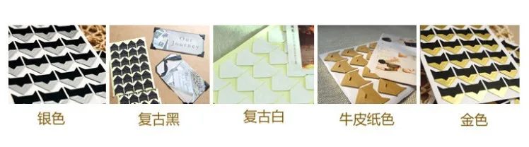 120 шт./лот(5 листов) DIY винтажные Угловые крафт-бумажные наклейки для фото Ablum рамки украшения Скрапбукинг студентов