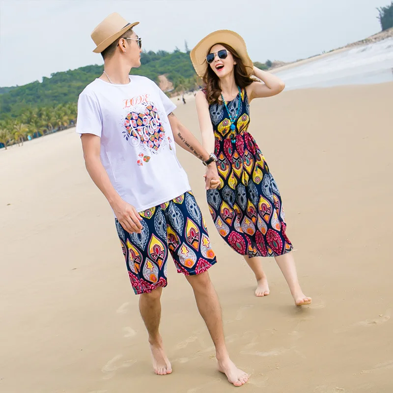 2017 пляжный Семейный комплект платья для матери семейная одежда отец сын