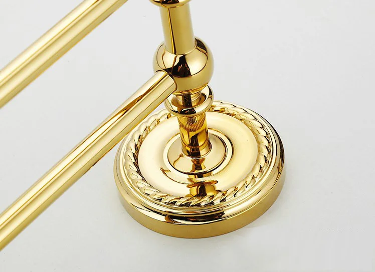 Роскошная латунная настенная полка золотого цвета вешалка для полотенец