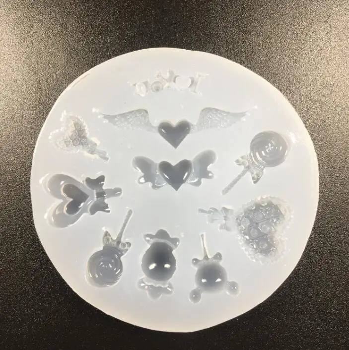 

1 шт., крылья ангела, леденец, силиконовая форма «любовь», сделай сам, ювелирное изделие из смолы, кулон, ожерелье, подвеска, lanugo, форма, полиме...