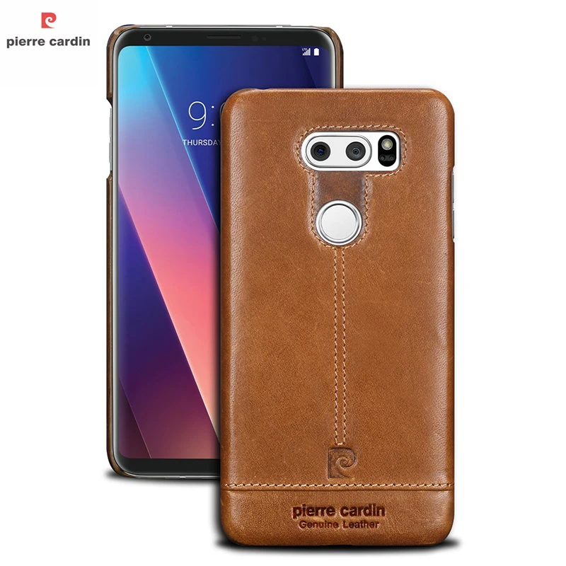 Чехол Pierre Cardin для LG V30 роскошный оригинальный брендовый чехол из натуральной кожи