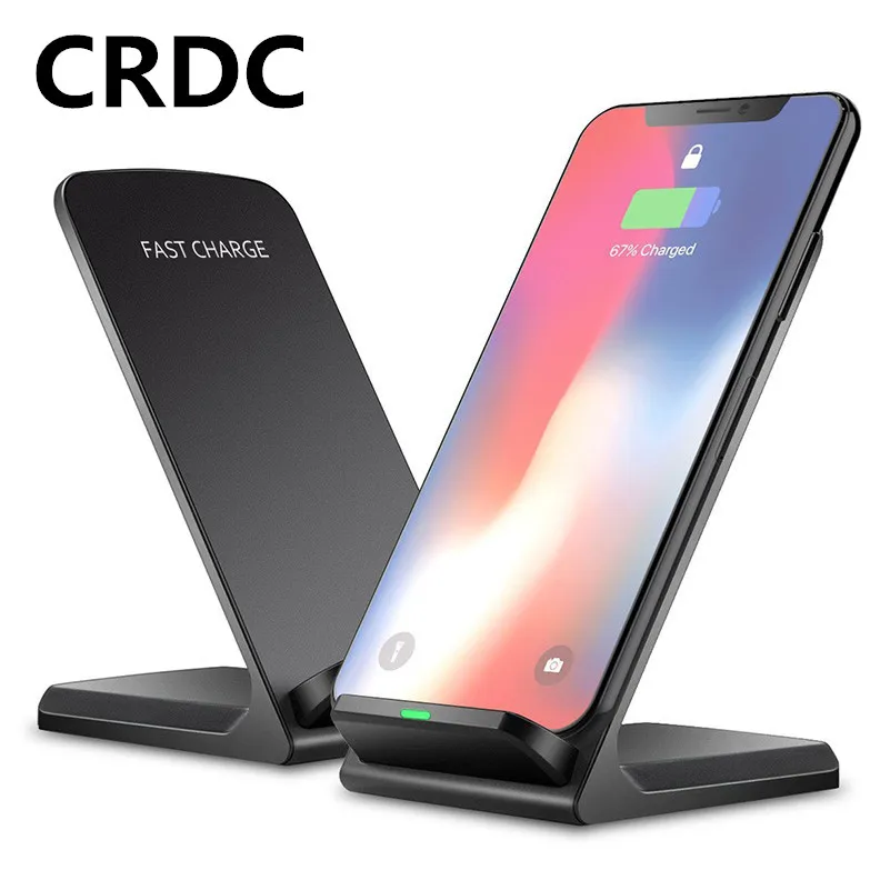 Беспроводное зарядное устройство CRDC 10 Вт Qi для iPhone X XS Max XR 8 Plus быстрая