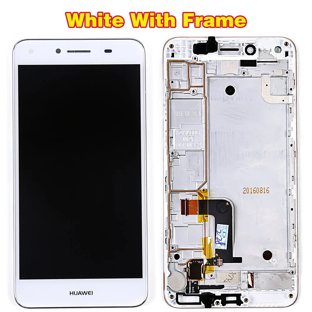 White With Frame Huawei Y5 II Y5II ЖК-дисплей huawei Y5 2 CUN-U29 сенсорный экран 5,0 дюймов дигитайзер в сборе рамка с бесплатными инструментами из закаленного стекла - Цвет: White With Frame