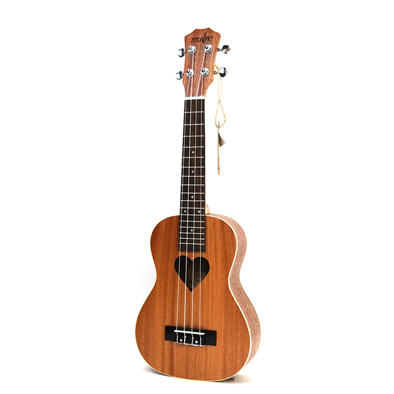 Палисандр гриф Гавайские гитары укулеле 23 4 Aquila струны 17 Лада Гавайская ukelele Акустическая гитара сердце узор Струнные инструменты - Цвет: only ukulele
