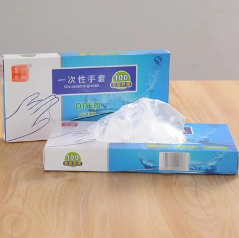 SMT308-100PCS 100/200 шт коробка одноразовые виниловые перчатки многофункциональные прозрачные тонкие перчатки водонепроницаемые для работы по дому чистые кухонные перчатки для выпечки - Цвет: SMT308-100PCS