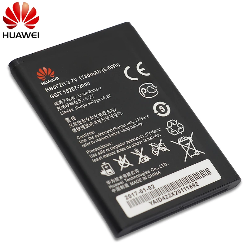 Оригинальный аккумулятор для телефона Hua Wei HB5F2H 1780 мАч Huawei 4G Lte WIFI роутер E5336 E5375 EC5377