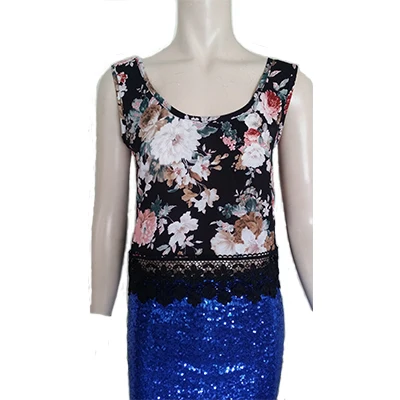 Bohemia Style Women Chiffon Shirt 2015 Summer Sexy Short Blouse Lace Floral Plus Size 2XL Tops 124|blouses black and white|blouse sequinsblouse