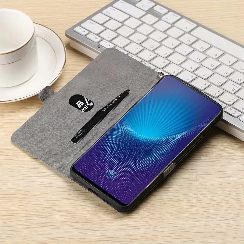 ДЛЯ Vivo Y93 y91 y83 y71 y85 y79 y75 y66 Z5X чехол Магнитный винтажный флип-кошелек кожаный y97 Y95