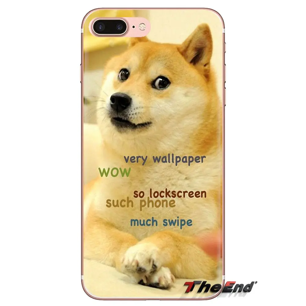 Для iPod Touch Apple iPhone 4 4S 5 5S SE 5C 6 6S 7 8 X XR XS Plus MAX прозрачные мягкие чехлы Doge интернет