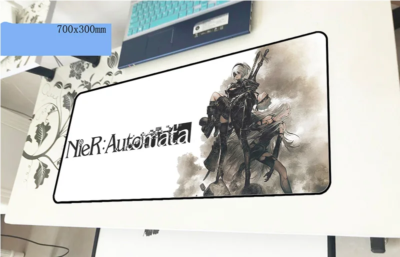 Nier automata коврик для мыши HD узор компьютерный геймер Коврик для мыши 70x30 см Модный Коврик Для Мыши Эргономичный гаджет офисный стол коврики