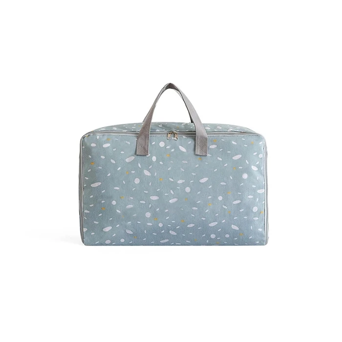 warm-blue Льняные хлопковые одеяла, сумка для хранения, коробка для хранения одежды, большие размеры, органайзер для шкафа под кровать, хранение для постельных принадлежностей, одежда - Цвет: warm-blue