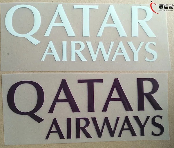 Барселона Дом& вдали& третий QATAR AIRWAYS футбольный спонсор грудь логотип печать