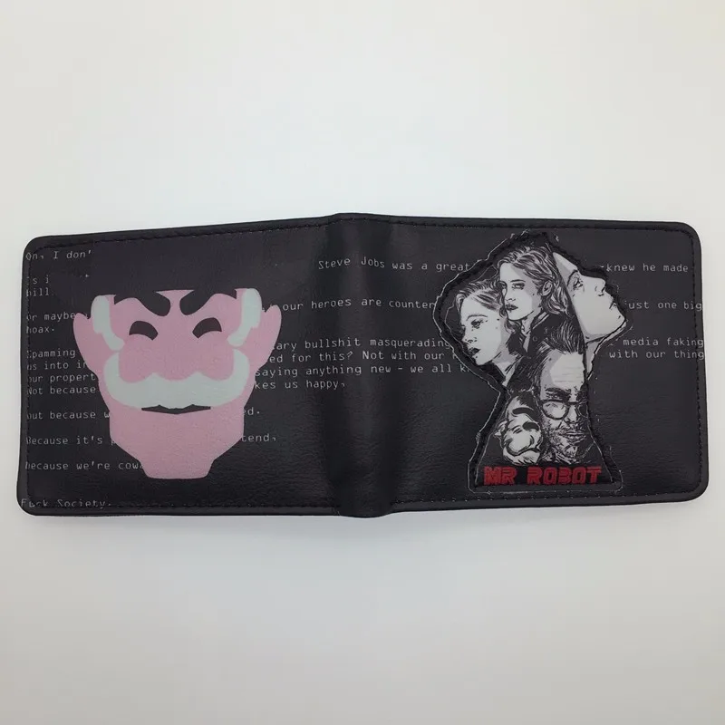 Дизайн 3D Touch Mr Robot кошелек мужской модный ТВ шоу MR ROBOT логотип кошельки цена в долларах