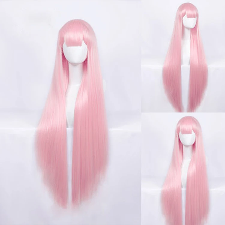 100 см аниме Darling в Franxx ноль два товара: 002 парик Длинные розовые вечерние волос