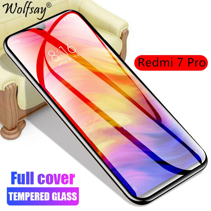 

9H Screen Protector For Xiaomi Redmi 7 Pro Glass Tempered Full Cover Protective Glass For Xiaomi Redmi 7 Pro Safety Film Redmi 7