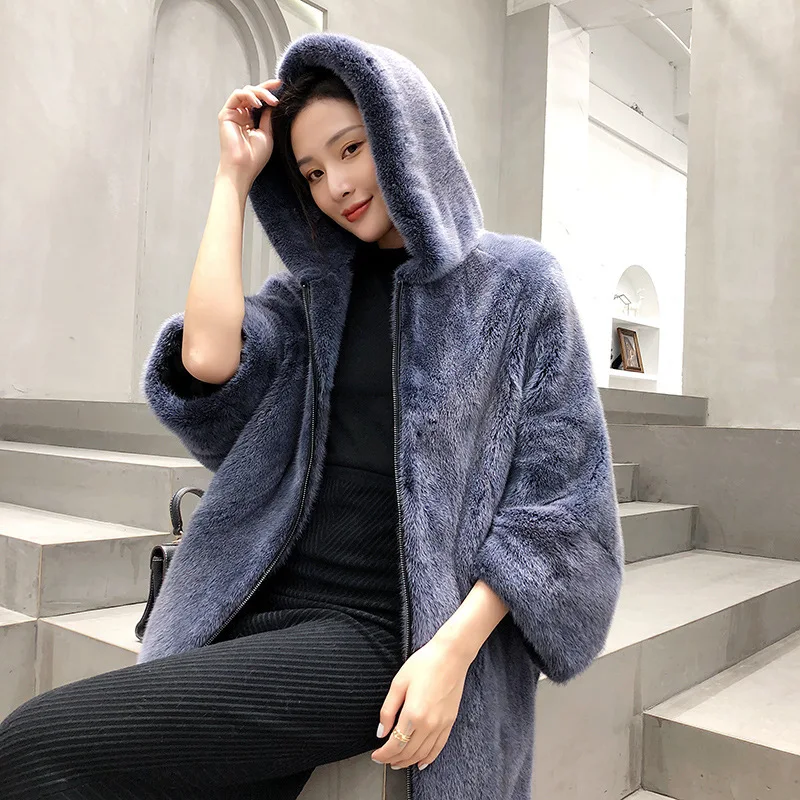 Haining новинка 2019 импортная норка норковый мех шуба развивающая нравственность