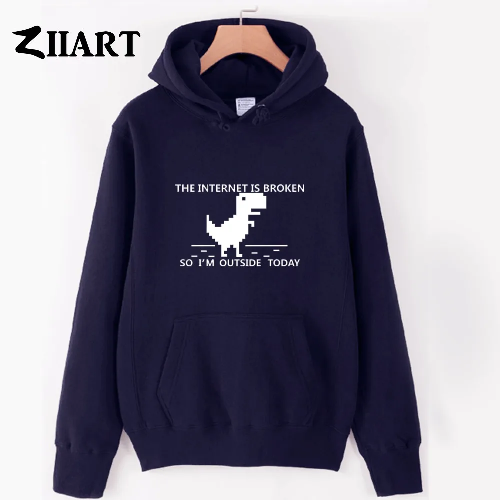 Мужские флисовые толстовки geek с надписью Интернет сломался Я сейчас на улице