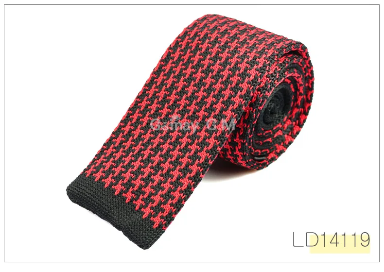 LD14119 Mens Knit ties New Casual Skinny Knit Neckties For Wedding Evening Party Gravata Slim Tie for Man Knitted Neck Tie - Цвет: LD14119