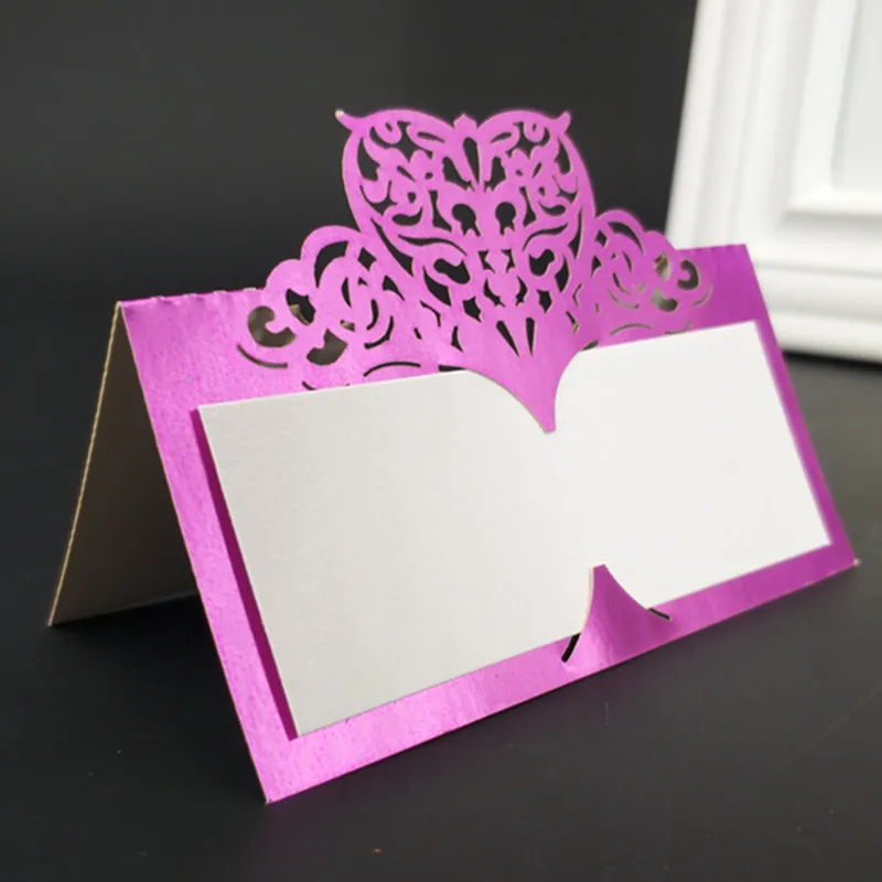 10 шт. лазерная резка свадебные настольные карты бумажные виноградные сидения для