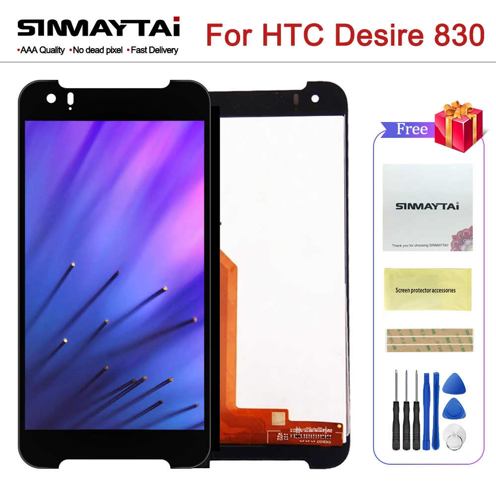 100% Test 5.5 inch display screen For HTC Desire 830 LCD Touch digitizer Assembly black/white free shipping | Мобильные телефоны и