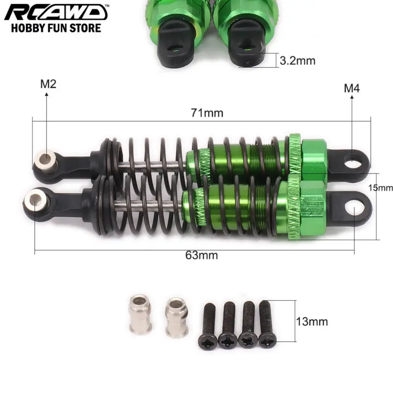 Амортизатор для Revel 24540 Scorch 1/18 Hobbico Dromida BX/MT/SC4.18 запчасти тележки монстр трака