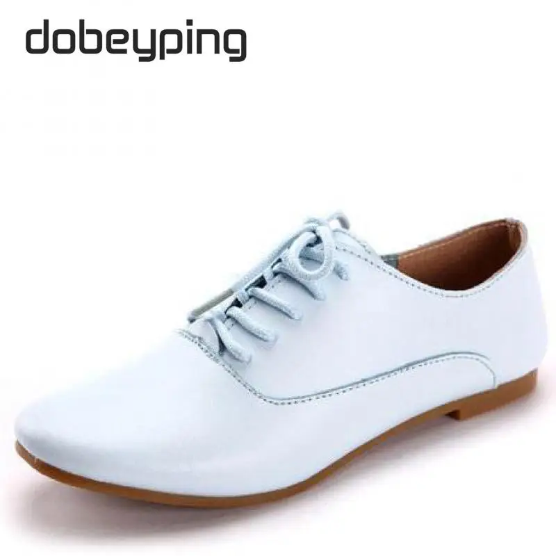 Новый 2016 Натуральная кожа Классический Женщины Oxfords Обувь Мода для Девочек