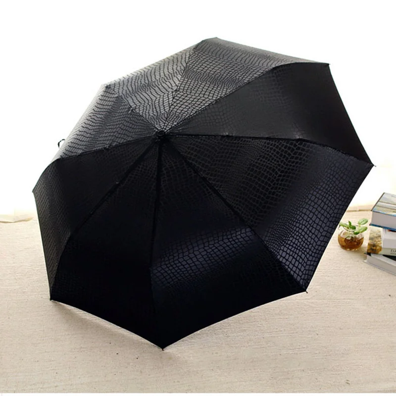 Новый модный зонт в полоску из крокодиловой кожи деловом стиле полностью