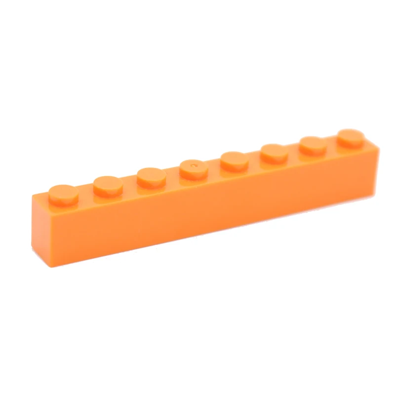 orange Строительные блоки, кирпич 1x8(3 h) 3008 мс DIY просветить основы классические наборы совместим с собирает частицы - Цвет: orange