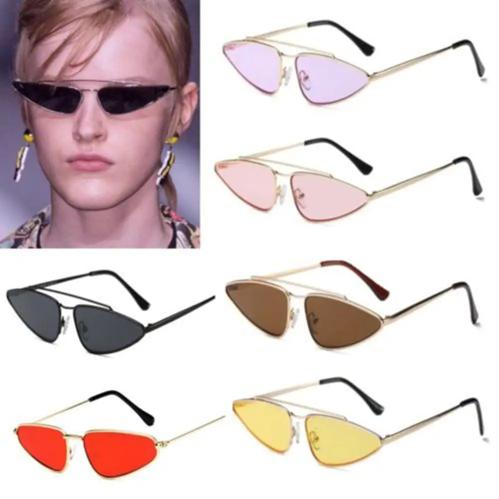 Солнцезащитные очки кошачий глаз женские милые маленькие винтажные в