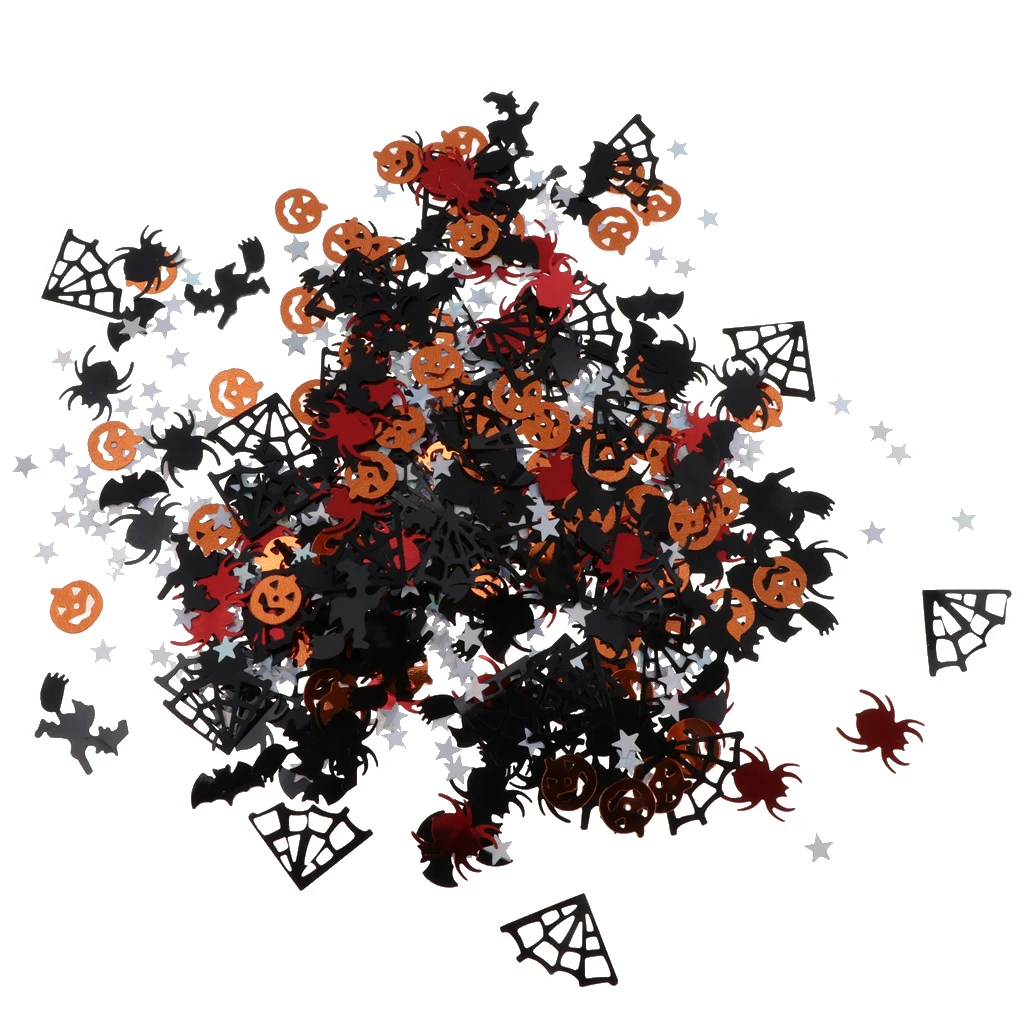 Хэллоуин партии конфетти разбрызгивает металлические тыквы пауки украшение для