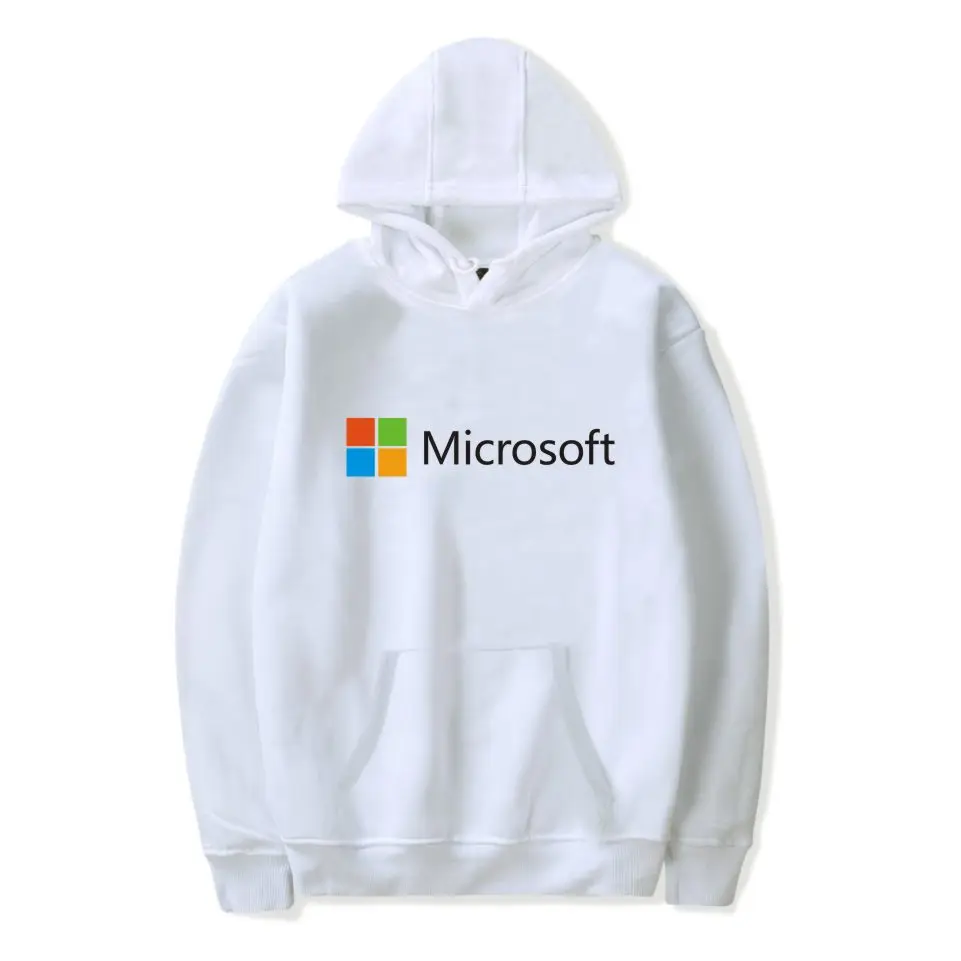Толстовка с капюшоном и принтом логотипа google Microsoft модная крутая Свободная
