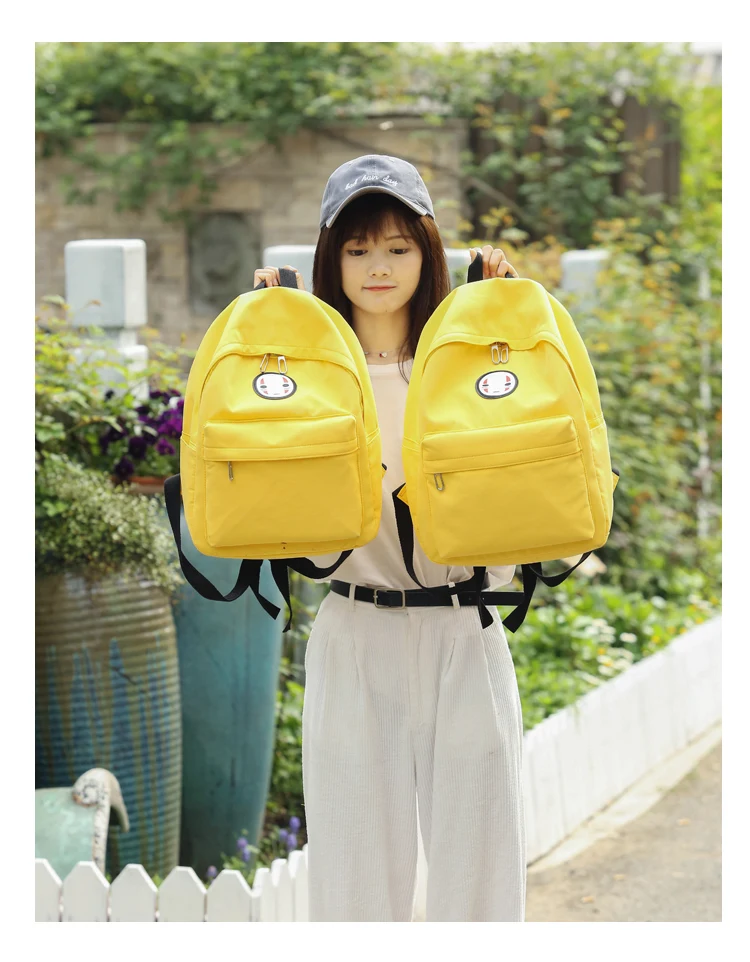 Harajuku милые женские холщовые рюкзаки, корейский Ulzzang, с принтом аниме, Kawaii, школьные сумки для подростков, девочек, водонепроницаемые, Mochila