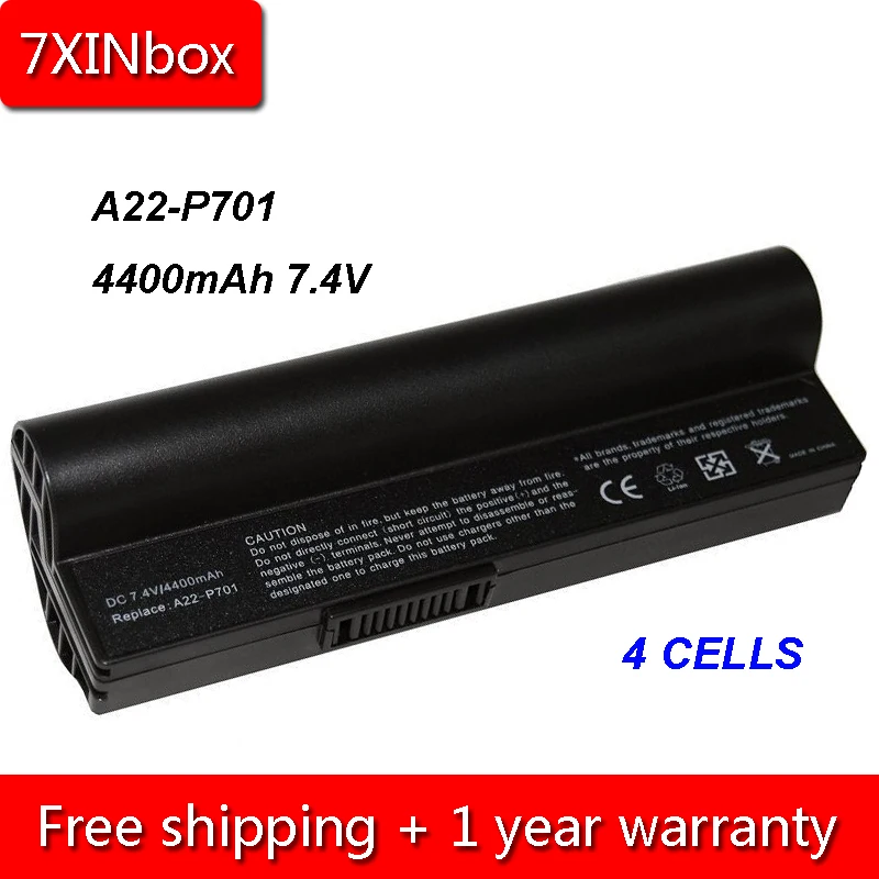 7XINbox 4cell 4400mAh 7 4 V A22 P701 P700 700 P22 900 Eee PC 2G 4G 8G 701 7BOAAQ040493|Аккумуляторы для ноутбуков| |