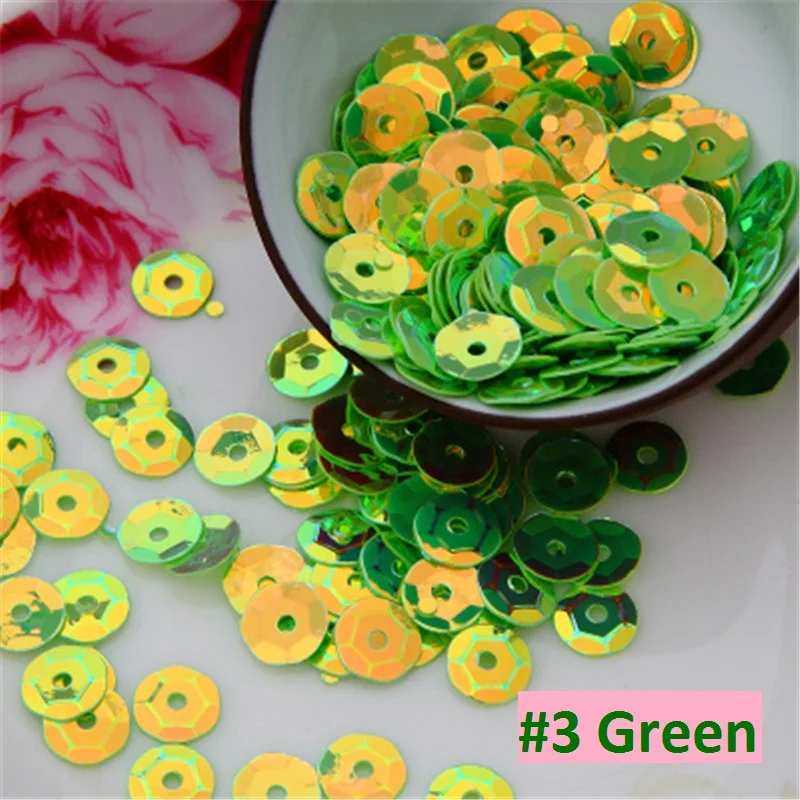 6 мм AB цвета круглая чашка блестки дополнительная блестящая пайетка для фото и