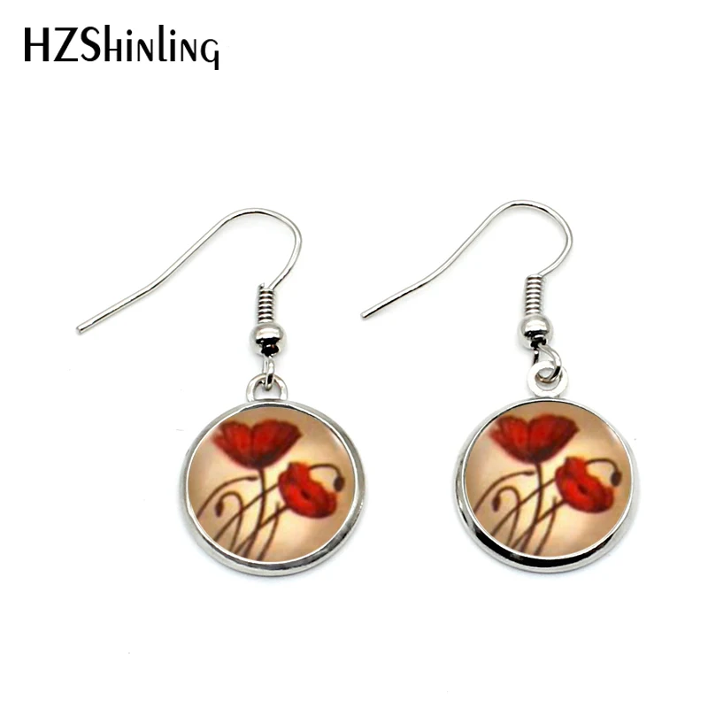 Женские серьги подвески в виде красных цветов|red earings jewelry|art vintage jewelryearrings dangle |