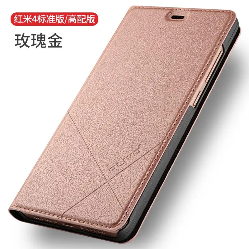 Чехол ALIVO для Xiaomi Redmi 4, роскошный кожаный чехол-книжка Fundas для Xiaomi Redmi 4/4 Pro Prime 5," дюймов - Цвет: RoseGold for redmi 4
