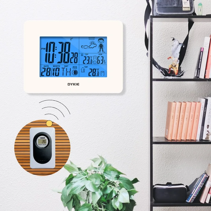 Беспроводная метеостанция наружный Электронный Термометр комнатный