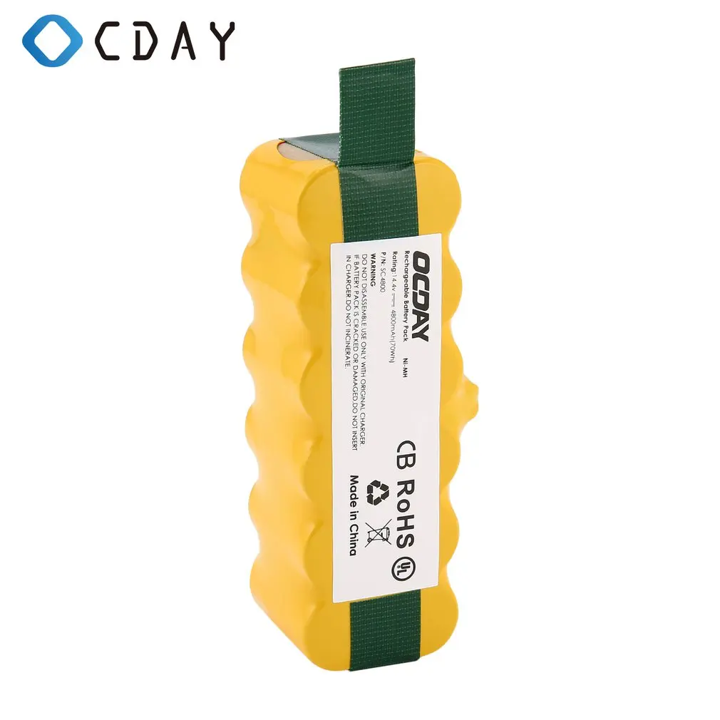 OCDAY 14,4 V 4800mAh Ni-MH Пылесос аккумуляторная батарея Замена батареи подходит для Irobot Roomba
